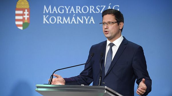 Gulyás Gergely a 2020. október 8-i kormányinfón Gulyás Gergely a 2020. október 8-i kormányinfón