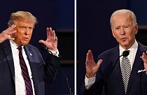 Donald Trump et Joe Biden lors du premier débat présidentiel le 29 septembre 2020 à Cleveland, dans l'Ohio.
