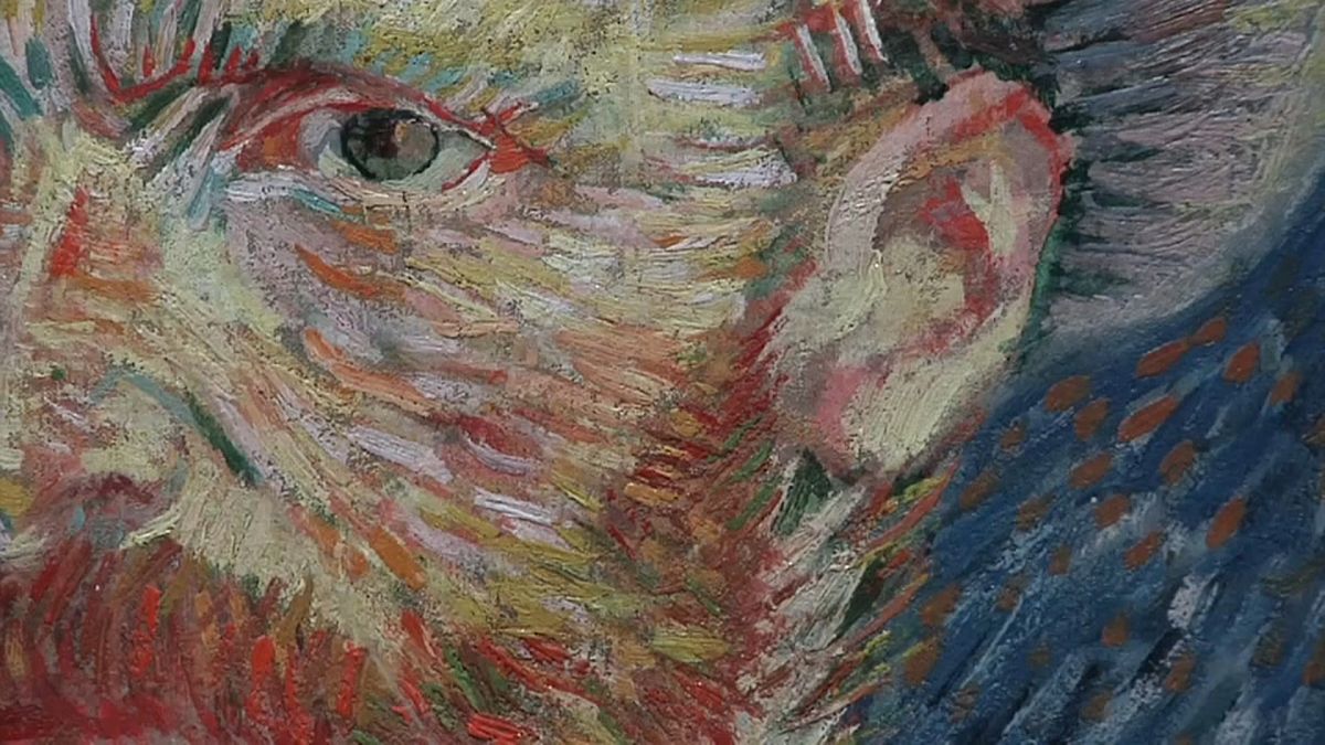 Fragmento de un autorretrato de Van Gogh