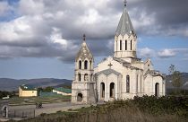 Dağlık Karabağ^da bir Ermen kilisesi