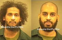 El Shafee Elsheikh (left) and Alexanda Kotey pleaded not guilty before a judge in the USA.
