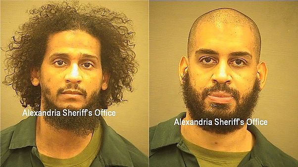 El Shafee Elsheikh (left) and Alexanda Kotey pleaded not guilty before a judge in the USA.