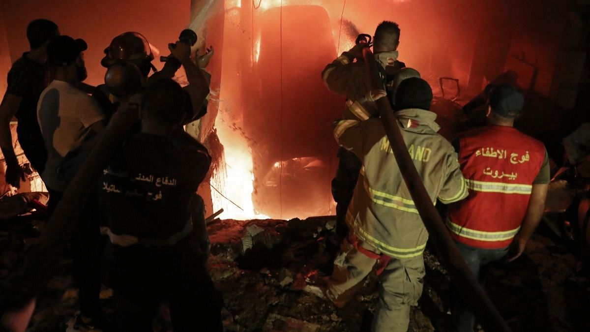 انفجار انبار مازوت در بیروت