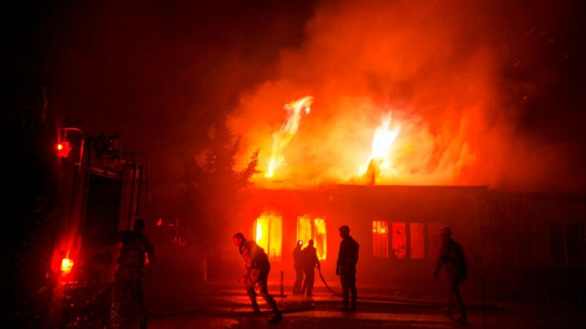 آتش‌سوزی در مرکز جمهوری خودخوانده قره‌باغ