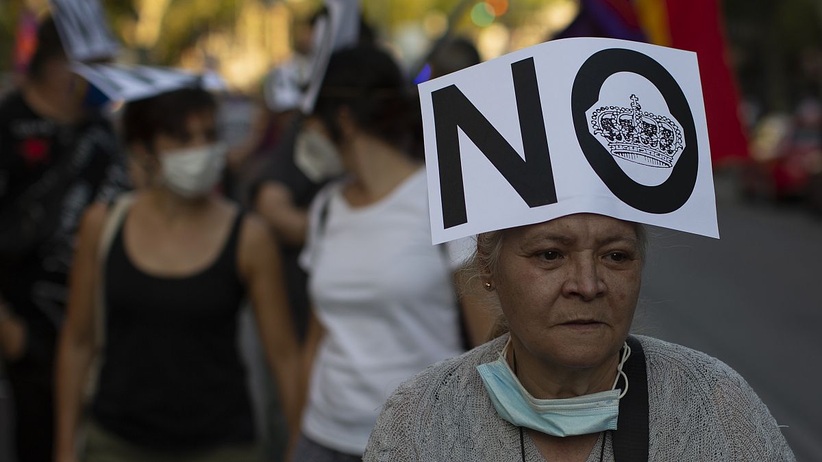 İspanya'da temmuz ayında düzenenen "Kraliyete hayır" protestosundan