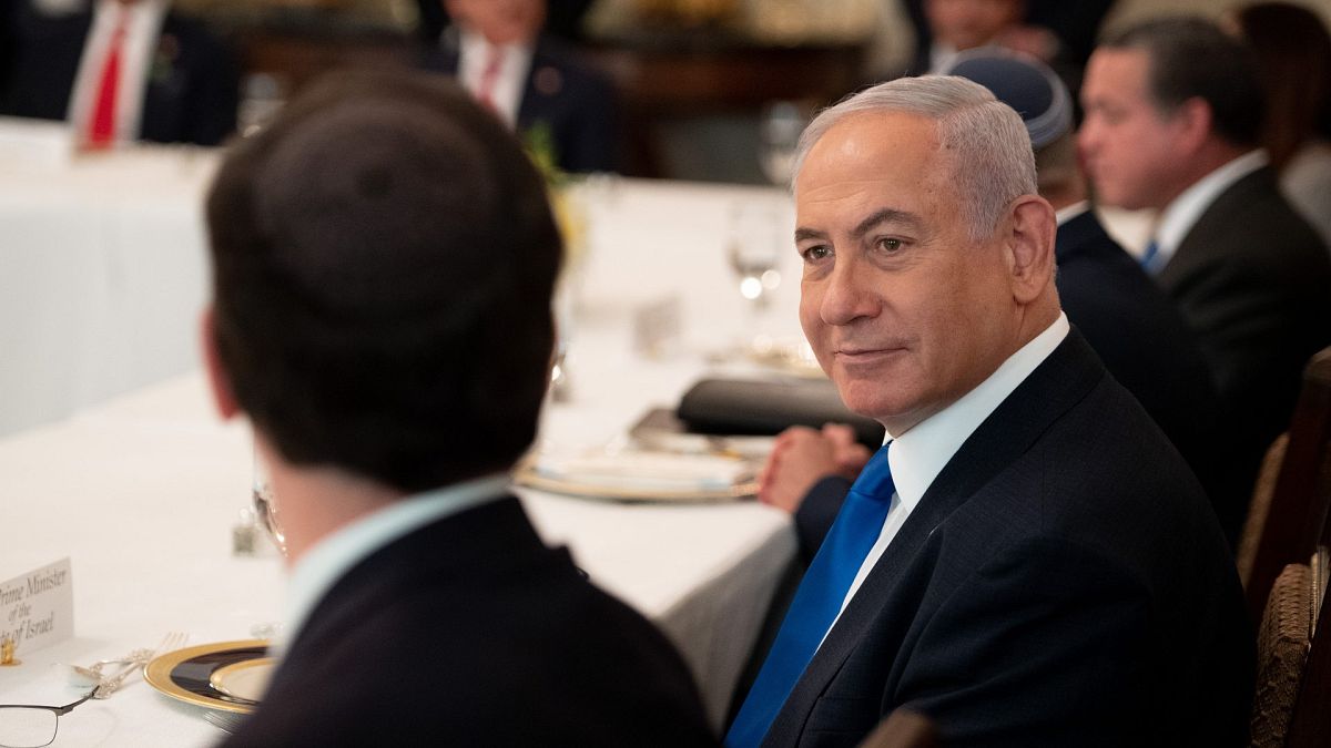 رئيس الوزراء الإسرائيلي بنيامين نتنياهو يحضر مأدبة غداء أقامها الرئيس الأمريكي دونالد ترامب  بعد التوقيع على الاتفاق، واشنطن 15 سبتمبر 2020