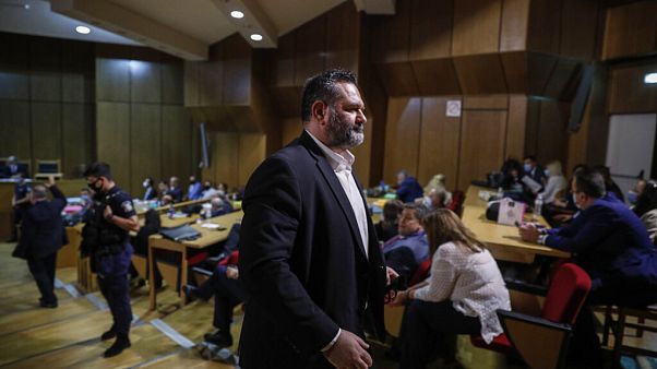 European Parliament member Ioannis Lagos, who had been found guilty along with others of leading a criminal organization European Parliament member Ioannis Lagos, who had been found guilty along with others of leading a criminal organization