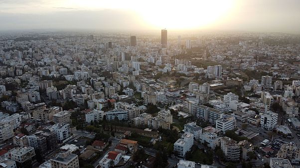 Vue aérienne de la capitale chypriote Nicoasie Vue aérienne de la capitale chypriote Nicoasie
