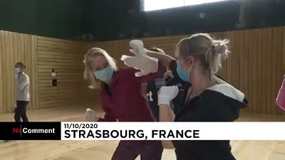 ویدئو؛ زنان قربانی خشونت در استراسبورگ فرانسه به کلاس‌های دفاع شخصی روی آورده‌اند