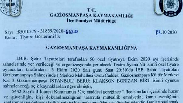 İBB Şehir Tiyatrosunda oynanması planlanan Kürtçe tiyatro oyun, gösterime saatler kala yasaklandı İBB Şehir Tiyatrosunda oynanması planlanan Kürtçe tiyatro oyun, gösterime saatler kala yasaklandı