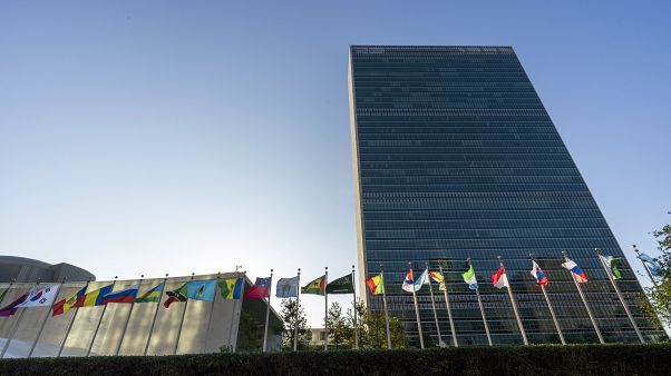 Member state flags fly outside the United Nations headquarters during the 75th session of the United Nations General Assembly, Wednesday, Sept. 23, 2020 Member state flags fly outside the United Nations headquarters during the 75th session of the United Nations General Assembly, Wednesday, Sept. 23, 2020