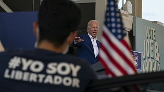 El candidato demócrata Joe Biden durante un mitin en Florida