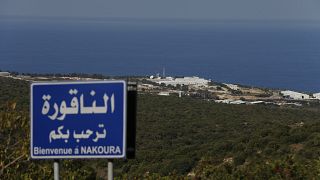 A general view shows a base of the U.N. peacekeeping force in the southern Lebanese border town of Naqoura, Lebanon, Wednesday, Oct. 14, 2020.