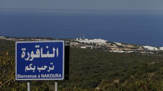 A general view shows a base of the U.N. peacekeeping force in the southern Lebanese border town of Naqoura, Lebanon, Wednesday, Oct. 14, 2020. 