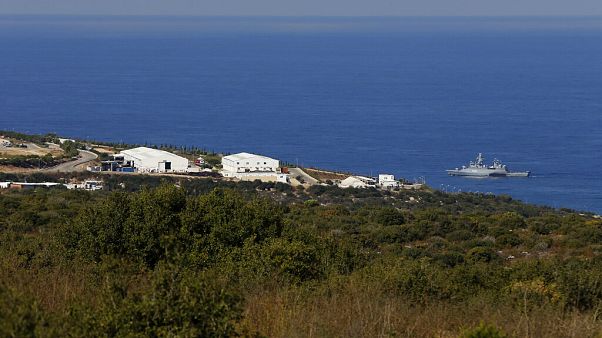 A UNIFIL Navy ship patrols in the Mediterranean Sea next to a base of the U.N. peacekeeping force, off the southern town of Naqoura, Lebanon, Wednesday, Oct. 14, 2020. A UNIFIL Navy ship patrols in the Mediterranean Sea next to a base of the U.N. peacekeeping force, off the southern town of Naqoura, Lebanon, Wednesday, Oct. 14, 2020.