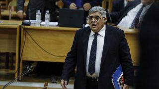 Head of Greece's extreme far-right Golden Dawn party Nikos Michaloliakos in court in November 2019. 