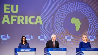 Virginie Battu-Henriksson, Spokesperson of the European Commission for Foreign affairs and security policy, Josep Borrell Fontelles and Jutta Urpilainen