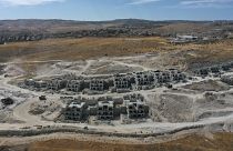 Batı Şeria'daki Filistin kenti Beytüllahim'in güneyinde yapılan yeni konut inşaatı.