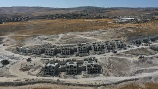 Batı Şeria'daki Filistin kenti Beytüllahim'in güneyinde yapılan yeni konut inşaatı.