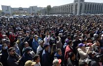 Акция протеста в Бишкеке 7 октября.