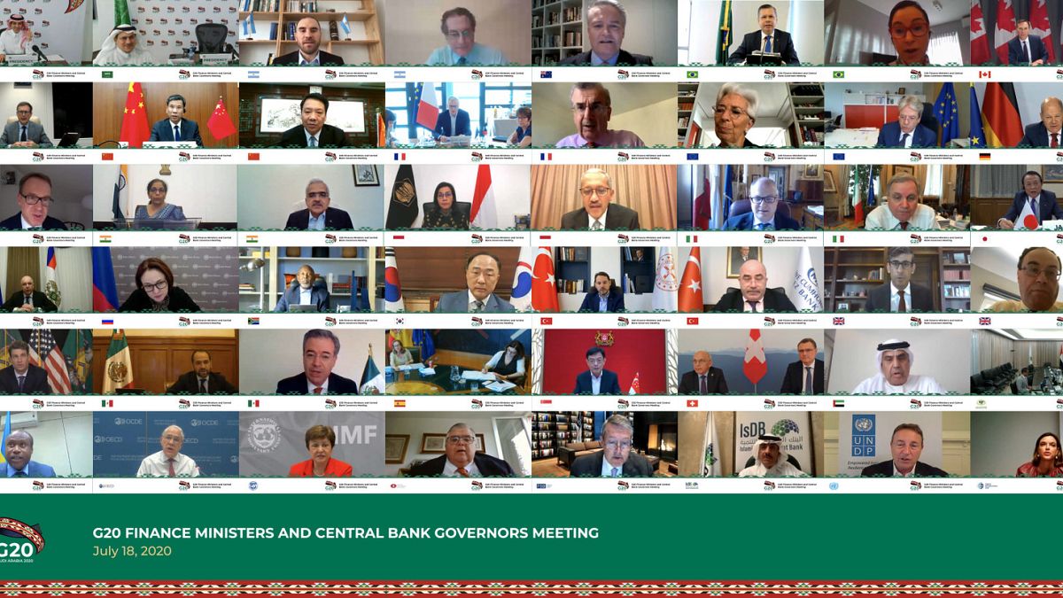 18 Temmuz G20 ülkeleri maliye bakanları ve merkez bankaları yöneticileri toplantısı ekran görüntüsü