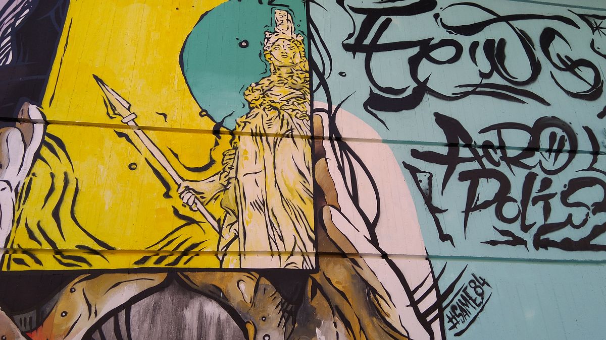 The bustling Athenian neighbourhood of Psirri is a mecca for street art