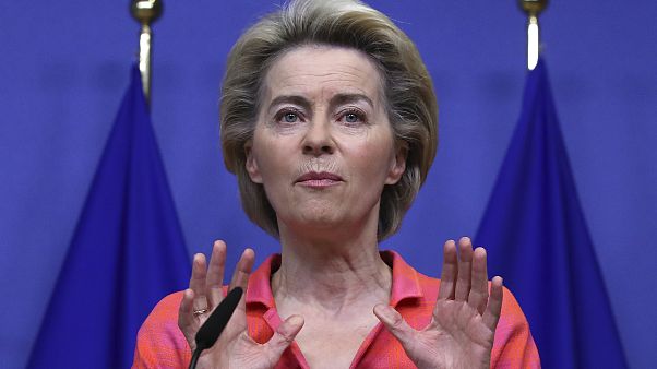 European Commission President Ursula von der Leyen on October 14, 2020. European Commission President Ursula von der Leyen on October 14, 2020.