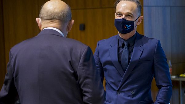 Fransa Dışişleri Bakanı Jean-Yves Le Drian (solda) ve Alman mevkidaşı Heiko Maas Fransa Dışişleri Bakanı Jean-Yves Le Drian (solda) ve Alman mevkidaşı Heiko Maas