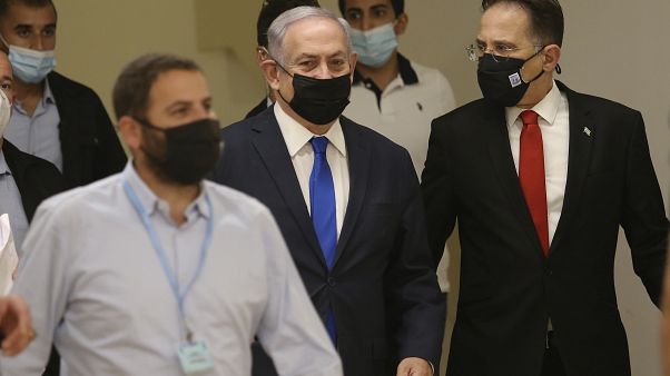 رئيس الوزراء الإسرائيلي بنيامين نتنياهو يصل إلى الكنيست، الخميس 15 أكتوبر 2020 رئيس الوزراء الإسرائيلي بنيامين نتنياهو يصل إلى الكنيست، الخميس 15 أكتوبر 2020