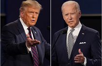 President Donald Trump, left, and former Vice President Joe Biden during the first presidential debate on Sept. 29, 2020.
