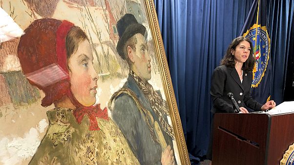 The painting 'Winter,' discovered in an upstate New York museum, was part of a cache of art seized by the Nazis from the Mosse family in Berlin in 1933. The painting 'Winter,' discovered in an upstate New York museum, was part of a cache of art seized by the Nazis from the Mosse family in Berlin in 1933.
