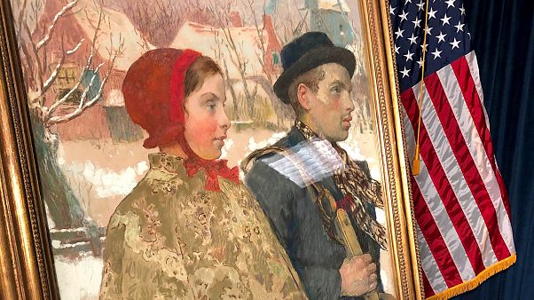 Gari Melchers imzalı 'Winter' (Kış) adlı eser Gari Melchers imzalı 'Winter' (Kış) adlı eser
