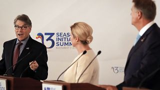 Rick Perry, then US Energy Secretary, at a 3SI summit in 2018. The United States has been an active supporter of the group