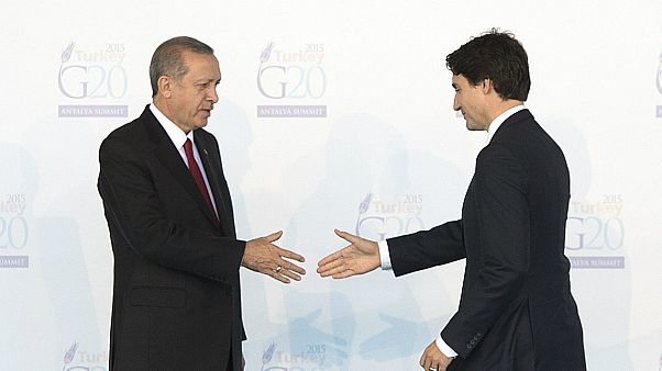 Cumhurbaşkanı Recep Tayyip Erdoğan, Kanada Başbakanı Justin Trudeau (arşiv) Cumhurbaşkanı Recep Tayyip Erdoğan, Kanada Başbakanı Justin Trudeau (arşiv)