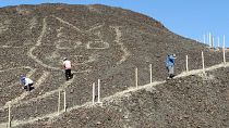 Un nouveau géoglyphe en forme de félin découvert à Nazca au Pérou