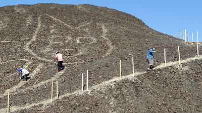 Der neu entdeckte Geoglyph in der Nähe der berühmten Nazca-Linien