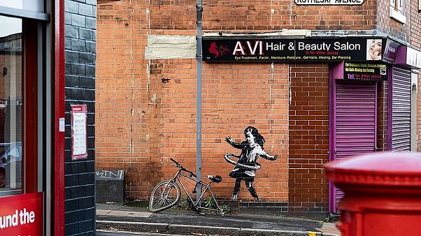 Banksy'nin resmi hesabında yayımlanan son eserinden bir kare. Banksy'nin resmi hesabında yayımlanan son eserinden bir kare.