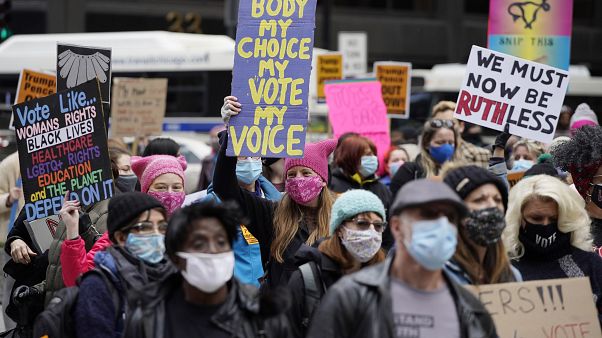 Manifestation des femmes contre Donald Trump à Chicago le 17 octobre. Manifestation des femmes contre Donald Trump à Chicago le 17 octobre.