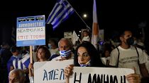 Protesta de la comunidad grecochipriota