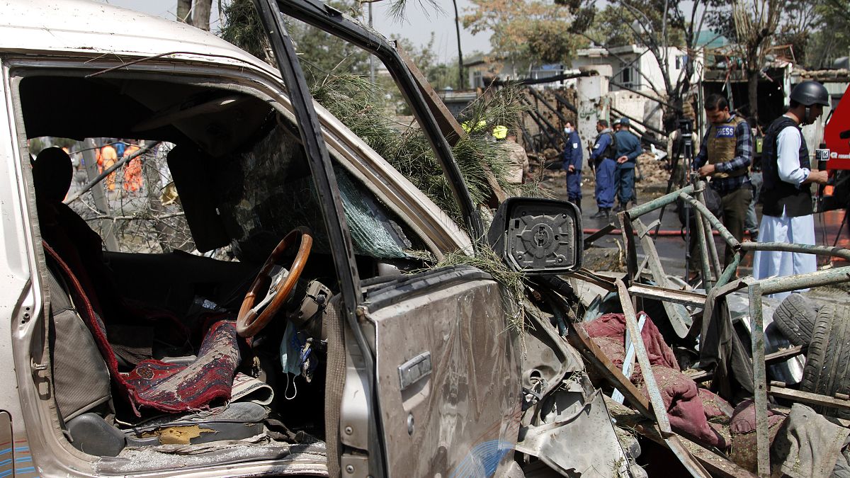 عکس تزیینی؛ صحنه انفجاری در کابل، پایتخت. 
