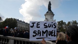 Paris'teki gösterilerden bir kare