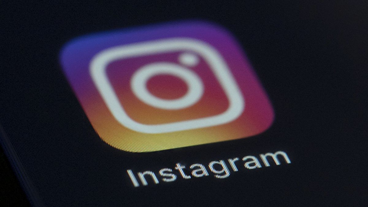 A file photo shows the Instagram app icon on the screen of a mobile device in New York