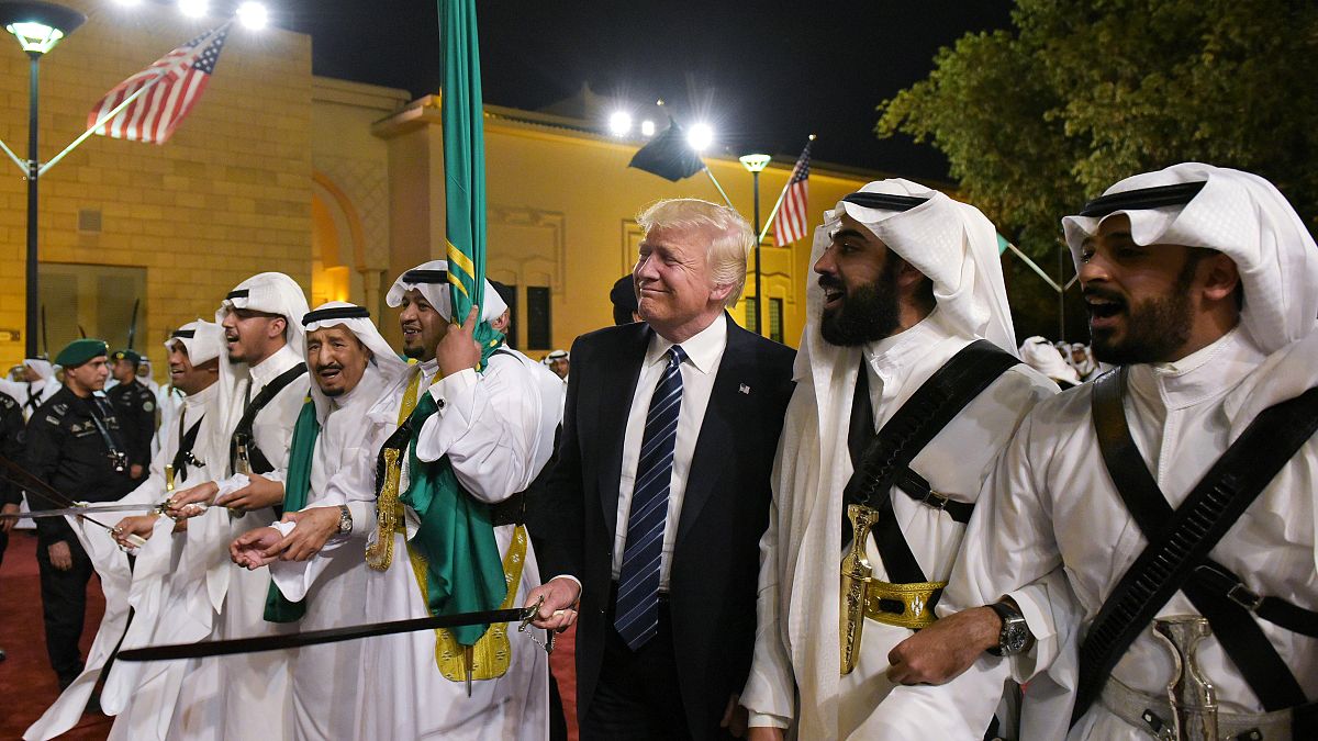دونالد ترامب خلال زيارته الأولى للسعودية كرئيس للولايات المتحدة