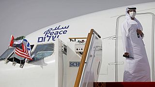نخستین هواپیمای امارات عربی متحده که در اسرائیل به زمین نشست