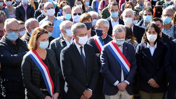 Demonstrations around France have called for support of freedom of speech and to pay tribute to French history teacher, Samuel Paty, who was beheaded near Paris on Friday. Demonstrations around France have called for support of freedom of speech and to pay tribute to French history teacher, Samuel Paty, who was beheaded near Paris on Friday.