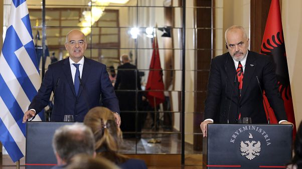 Greek Foreign Minister Nikos Dendias announced the news alongside the Albanian Prime Minister Edi Rama in Tirana. Greek Foreign Minister Nikos Dendias announced the news alongside the Albanian Prime Minister Edi Rama in Tirana.