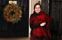 Iceland's Prime Minister Katrin Jakobsdottir leaves 10 Downing Street in London after attending a NATO reception hosted by British PM Boris Johnson in December 2019