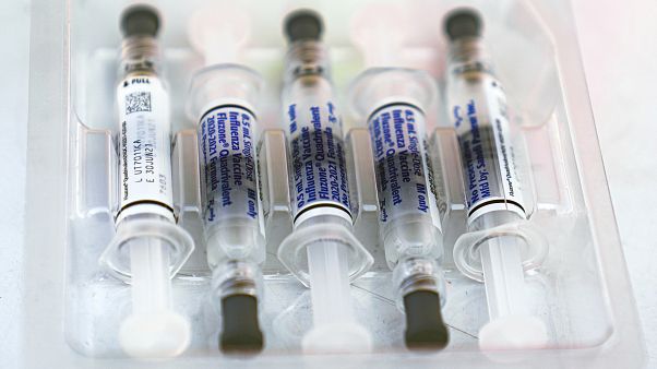 A box of Influenza vaccine, Fluzone Quadrivalent 2020-2021 Formula, made by Sanofi Pasteur Inc A box of Influenza vaccine, Fluzone Quadrivalent 2020-2021 Formula, made by Sanofi Pasteur Inc