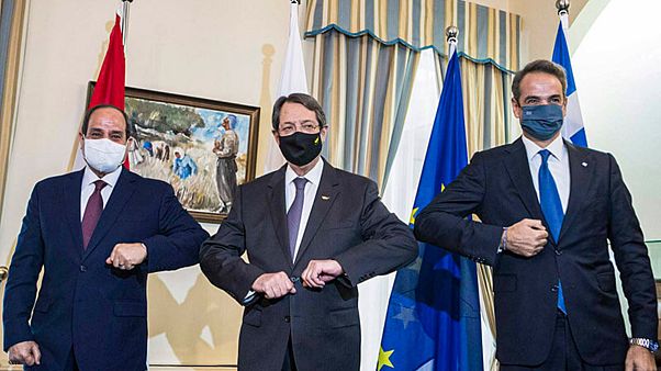 Abdül Fattah el-Sisi, Nikos Anastasiadis ve Kyriakos Miçotakis Abdül Fattah el-Sisi, Nikos Anastasiadis ve Kyriakos Miçotakis