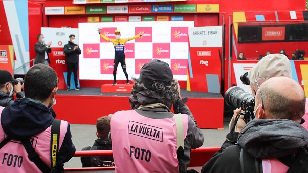 Roglich celebra su merecido podio Roglich celebra su merecido podio
